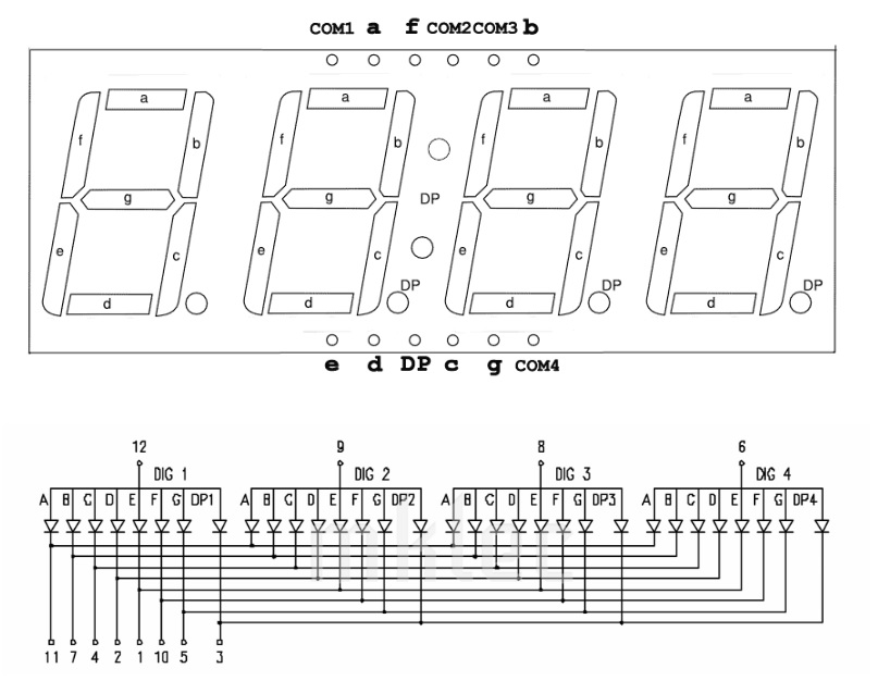 8 сегментный индикатор. 8-сегментный индикатор: подключение и ...